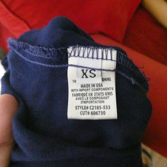 Cloth & Stone Homestead off the Shoulder Blouse Top Navy Blue Long Sleeve - Picture 3 of 10